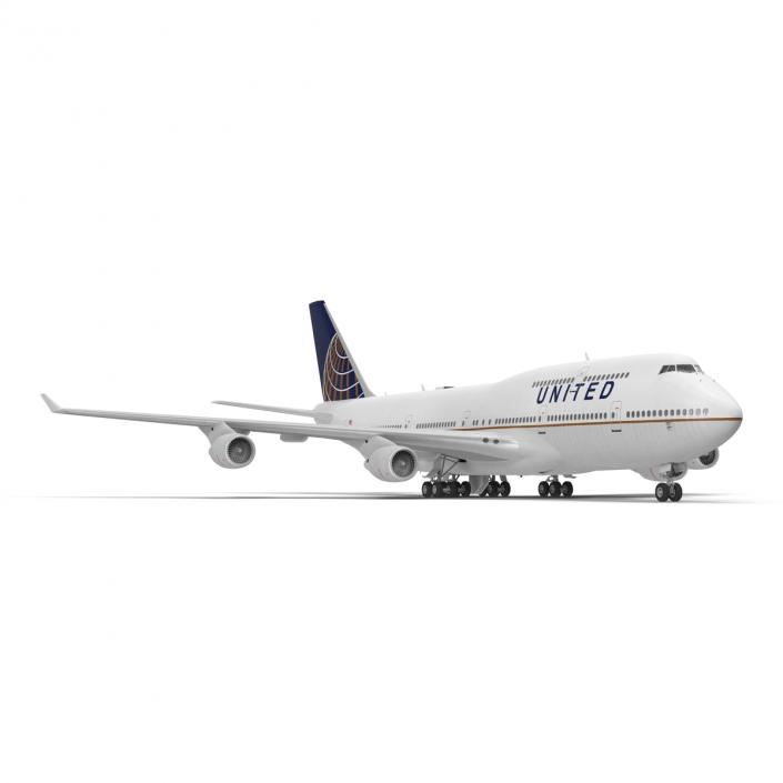 3D Boeing 747-400ER United model