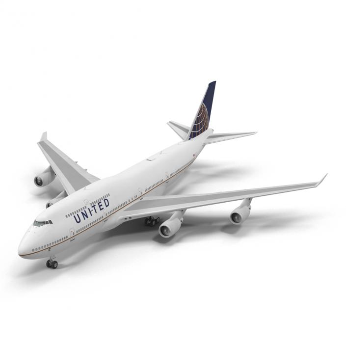 3D Boeing 747-400ER United model