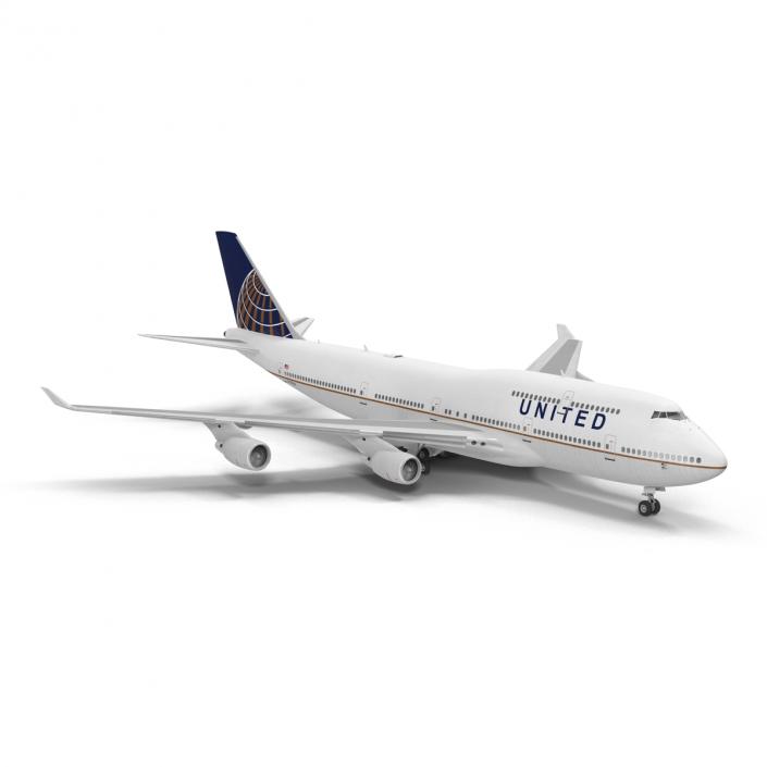 3D Boeing 747-400ER United model