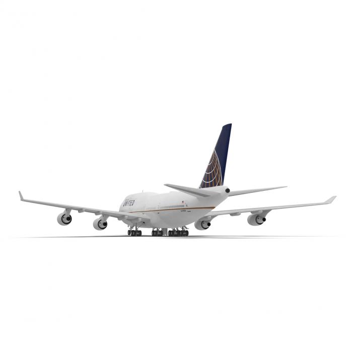 3D Boeing 747-400ER United model