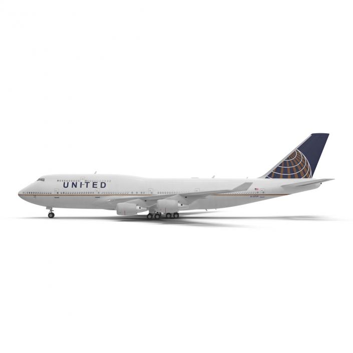 3D Boeing 747-400ER United model