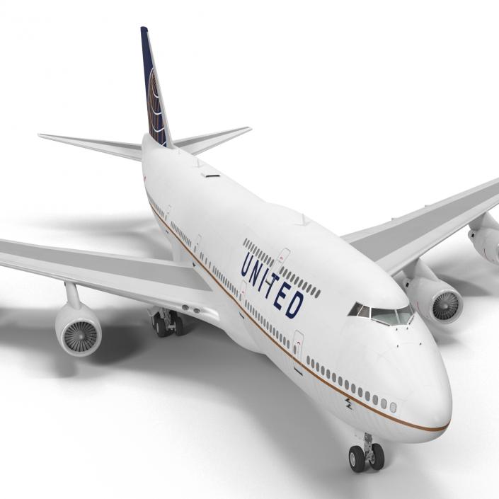 3D Boeing 747-400ER United model