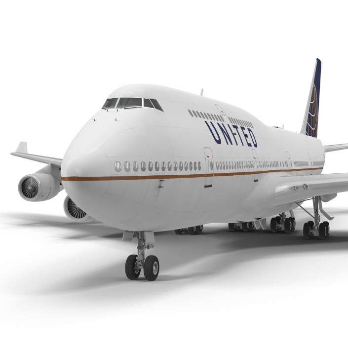 3D Boeing 747-400ER United model