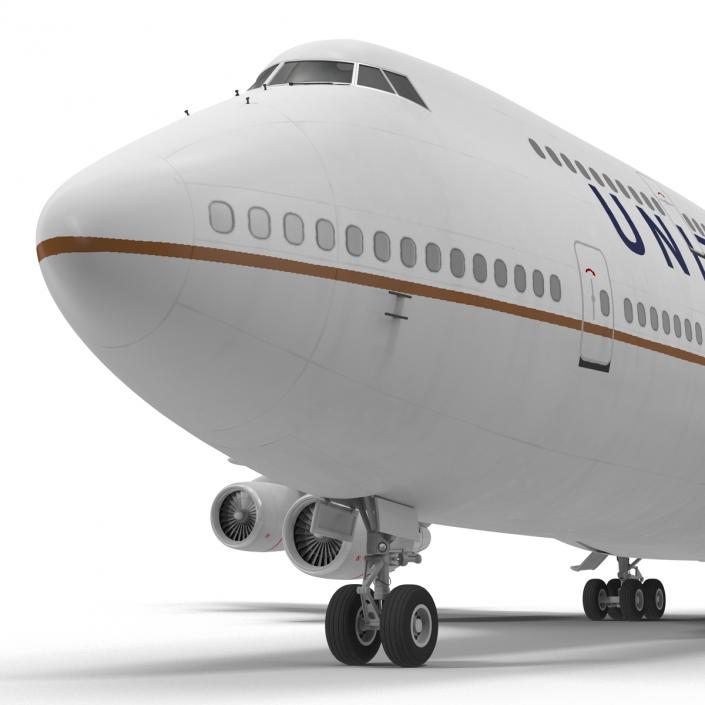 3D Boeing 747-400ER United model