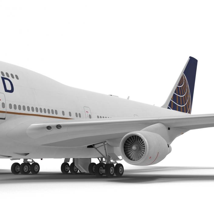 3D Boeing 747-400ER United model