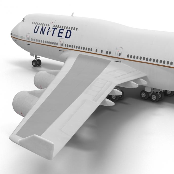 3D Boeing 747-400ER United model