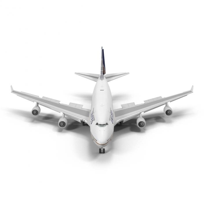 3D model Boeing 747-400ER United Rigged