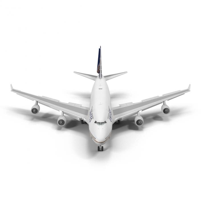 3D model Boeing 747-400ER United Rigged