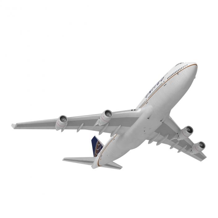 3D model Boeing 747-400ER United Rigged