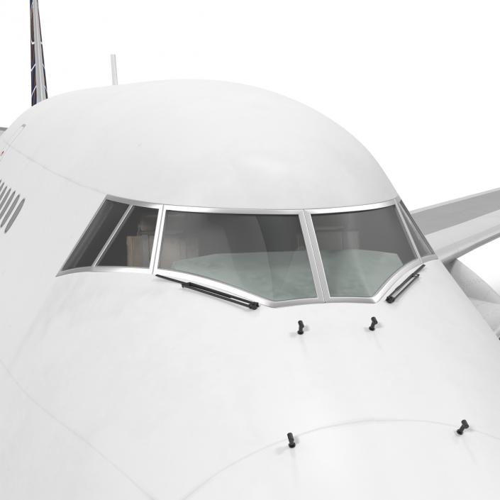 3D model Boeing 747-400ER United Rigged