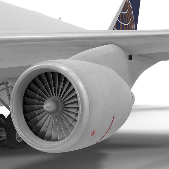 3D model Boeing 747-400ER United Rigged