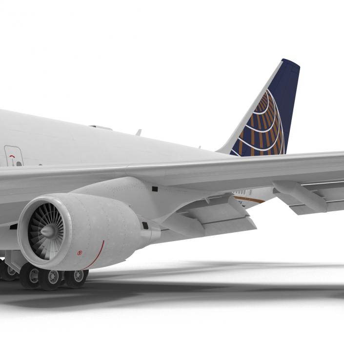 3D model Boeing 747-400ER United Rigged