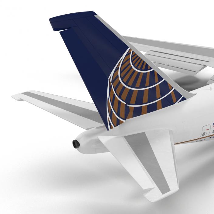 3D model Boeing 747-400ER United Rigged