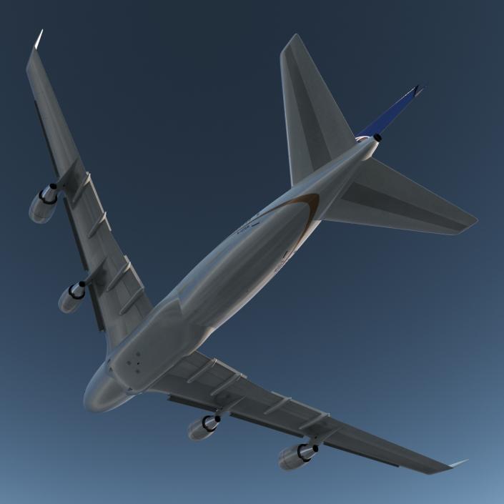 3D model Boeing 747-400ER United Rigged