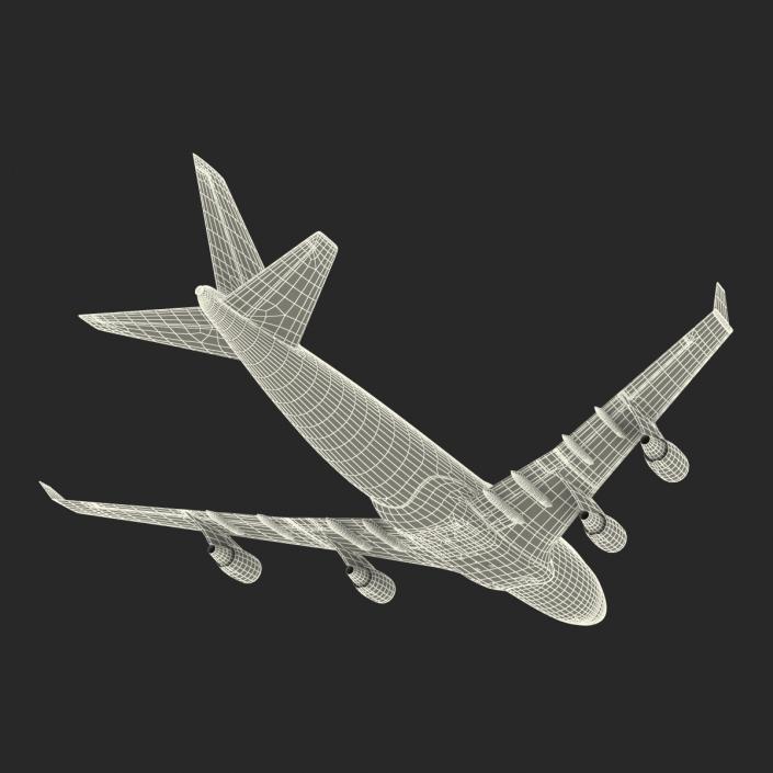 3D model Boeing 747-400ER United Rigged