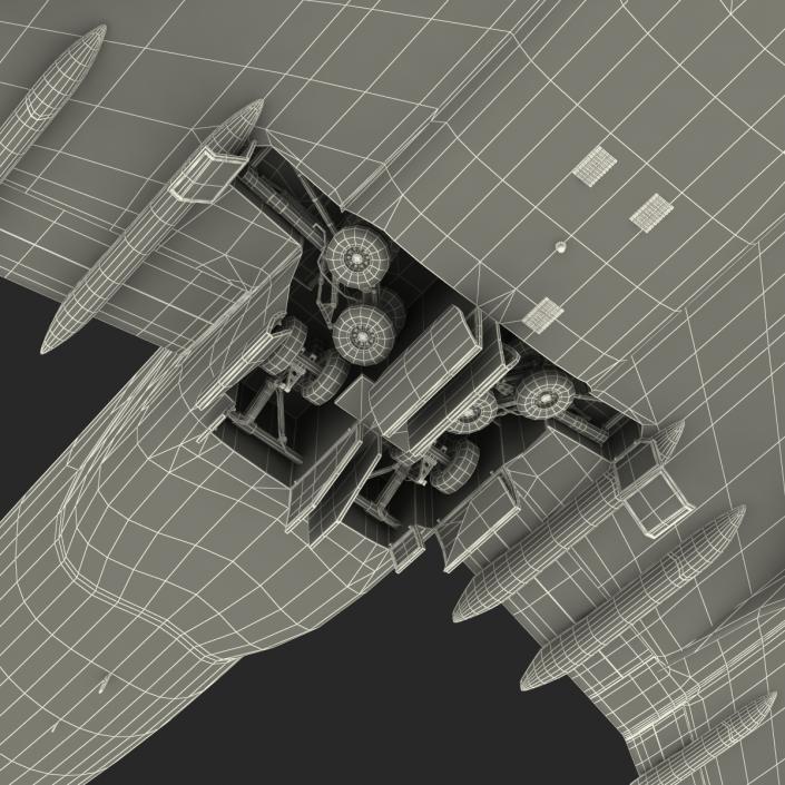 3D model Boeing 747-400ER United Rigged