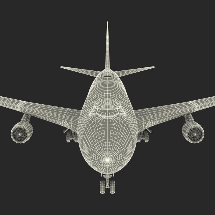 3D model Boeing 747-400ER United Rigged