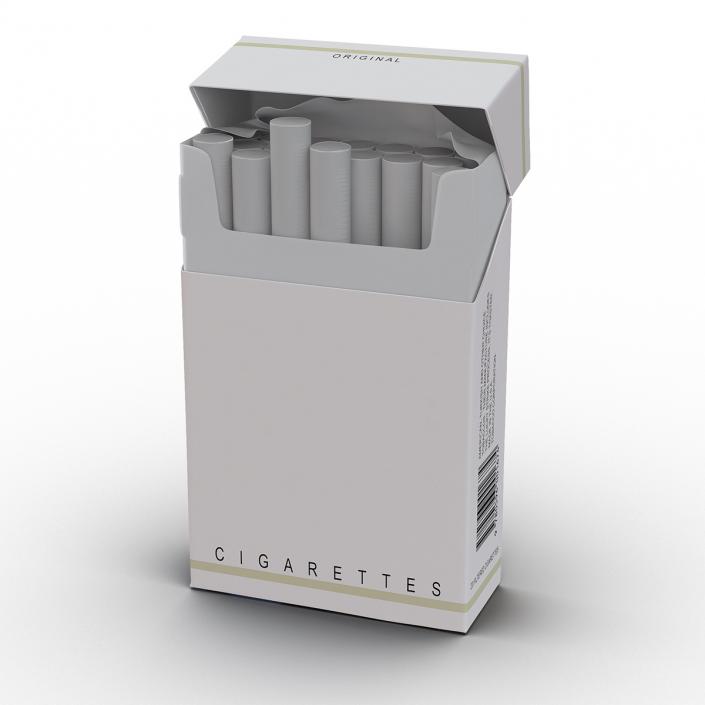 Opened Cigarettes Pack 3D