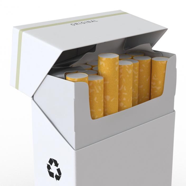 Opened Cigarettes Pack 3D