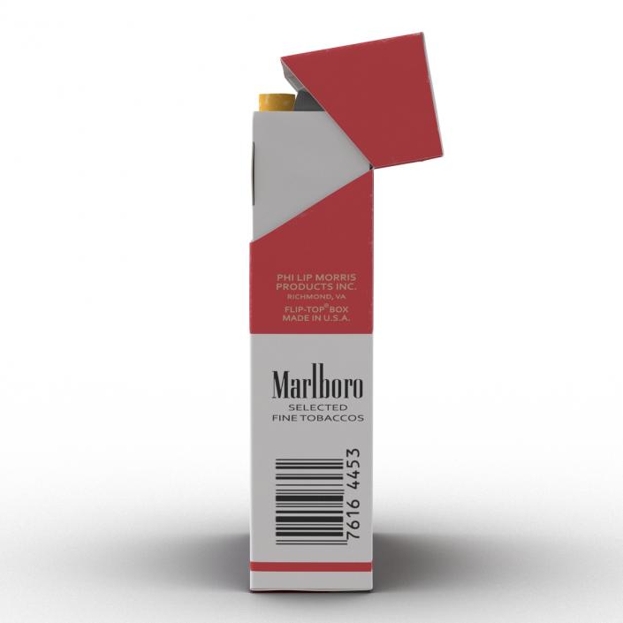 3D Opened Cigarettes Pack Marlboro