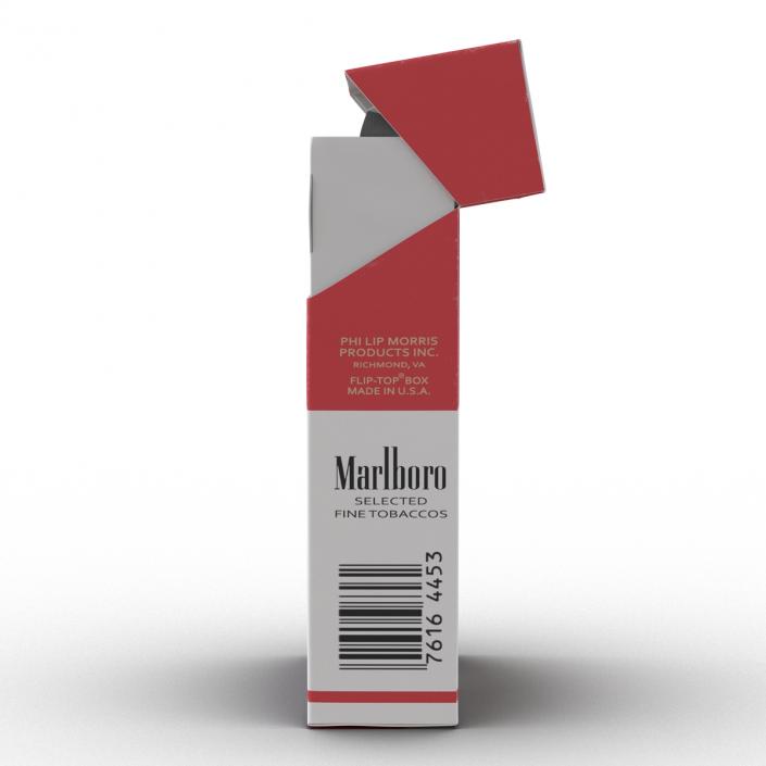 3D model Opened Cigarettes Pack Marlboro 3D Model