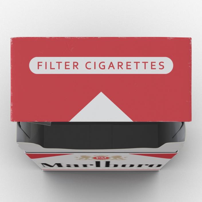 3D model Opened Cigarettes Pack Marlboro 3D Model