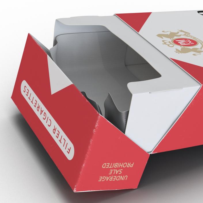 3D model Opened Cigarettes Pack Marlboro 3D Model