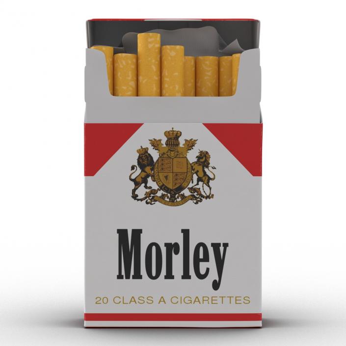 Opened Cigarettes Pack Morley 3D model