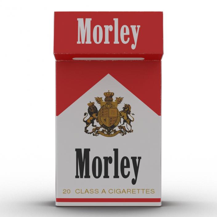 Opened Cigarettes Pack Morley 3D model