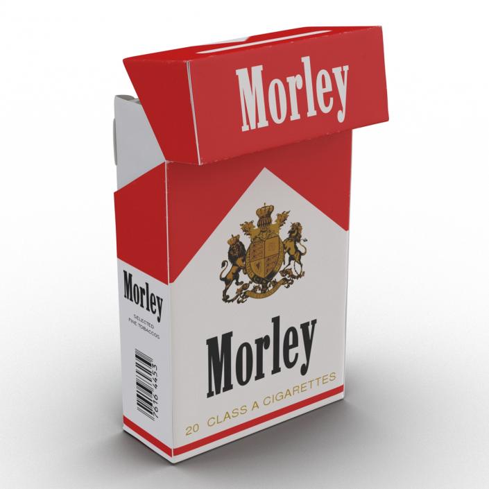 Opened Cigarettes Pack Morley 3D model