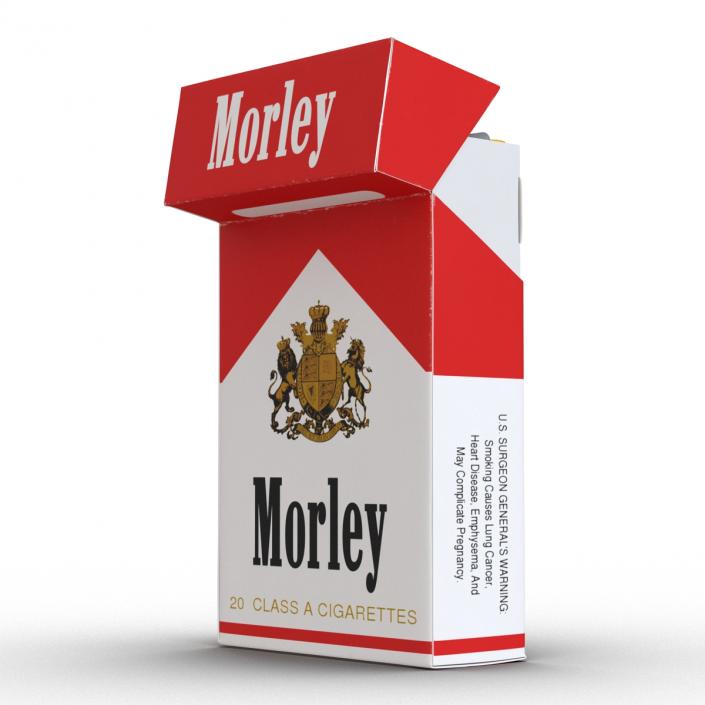 Opened Cigarettes Pack Morley 3D model