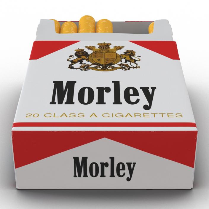 Opened Cigarettes Pack Morley 3D model