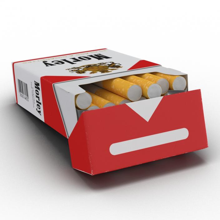 Opened Cigarettes Pack Morley 3D model