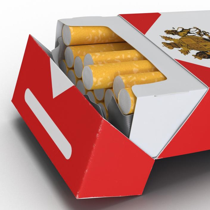 Opened Cigarettes Pack Morley 3D model