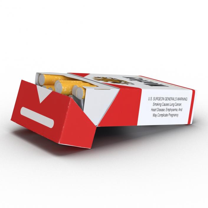 Opened Cigarettes Pack Morley 3D model