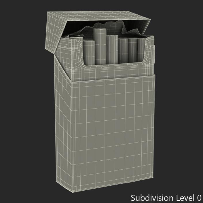 Opened Cigarettes Pack Morley 3D model