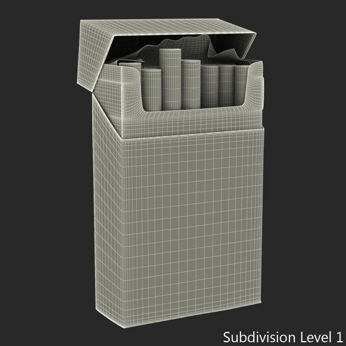 Opened Cigarettes Pack Morley 3D model