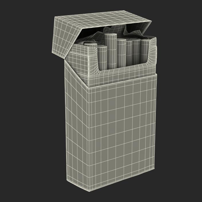 Opened Cigarettes Pack Morley 3D model