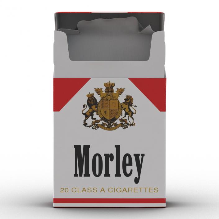 3D Opened Cigarettes Pack Morley 2