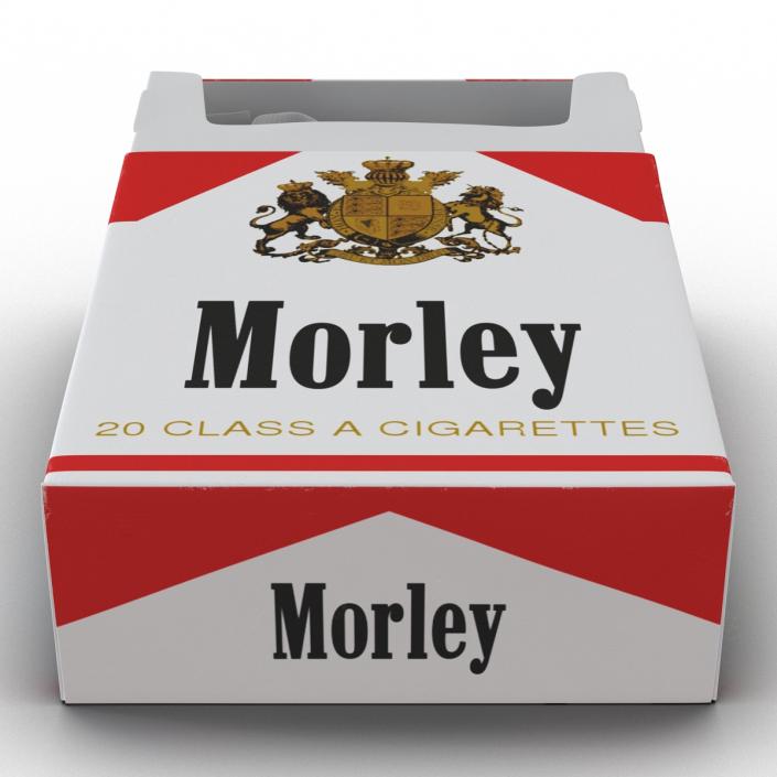 3D Opened Cigarettes Pack Morley 2