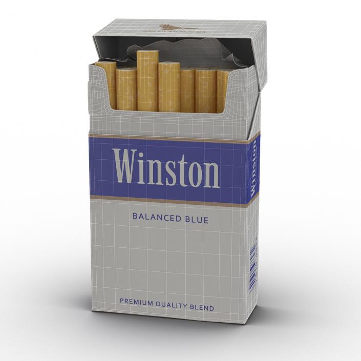 3D model Opened Cigarettes Pack Winston