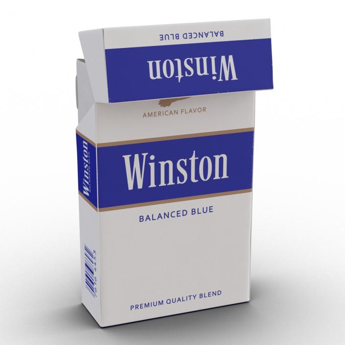 3D model Opened Cigarettes Pack Winston