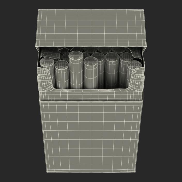 3D model Opened Cigarettes Pack Winston