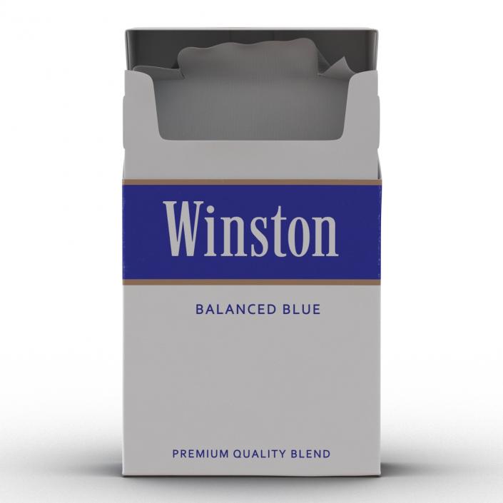 Opened Cigarettes Pack Winston 2 3D