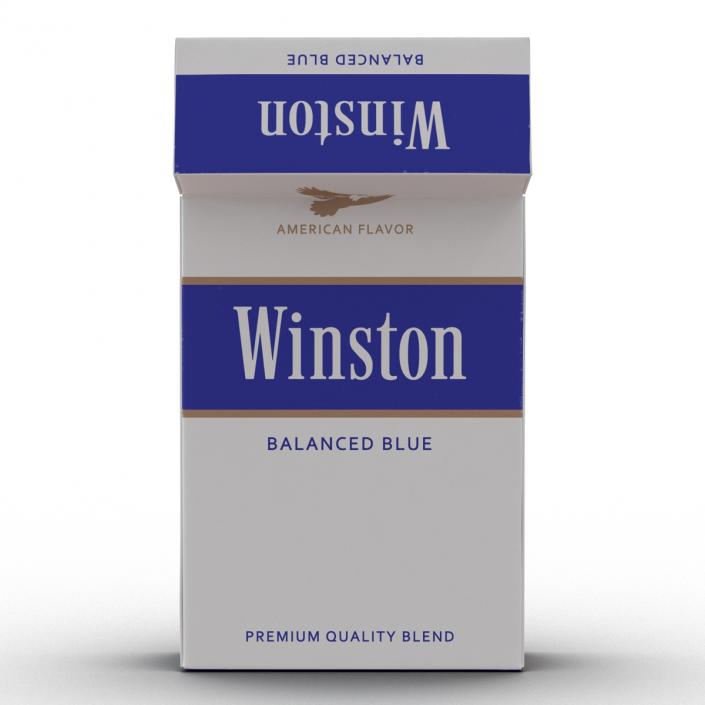 Opened Cigarettes Pack Winston 2 3D