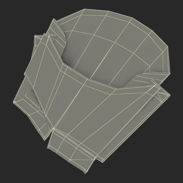 Crumpled Empty French Fry Box McDonalds 3D model