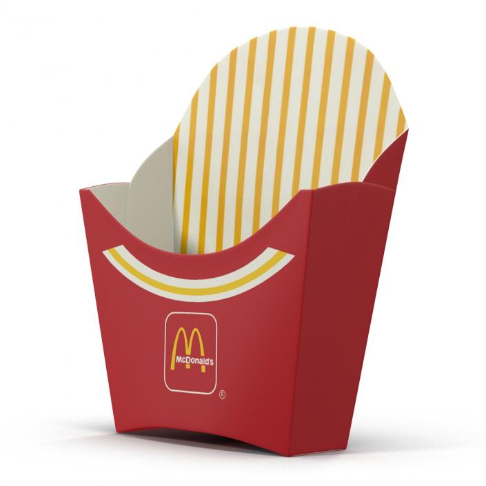 3D model Empty French Fry Box McDonalds