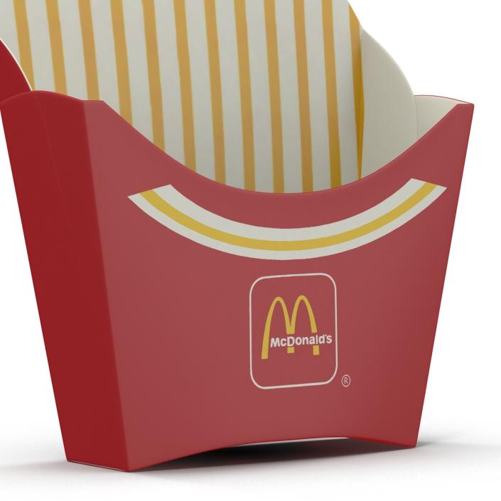 3D model Empty French Fry Box McDonalds