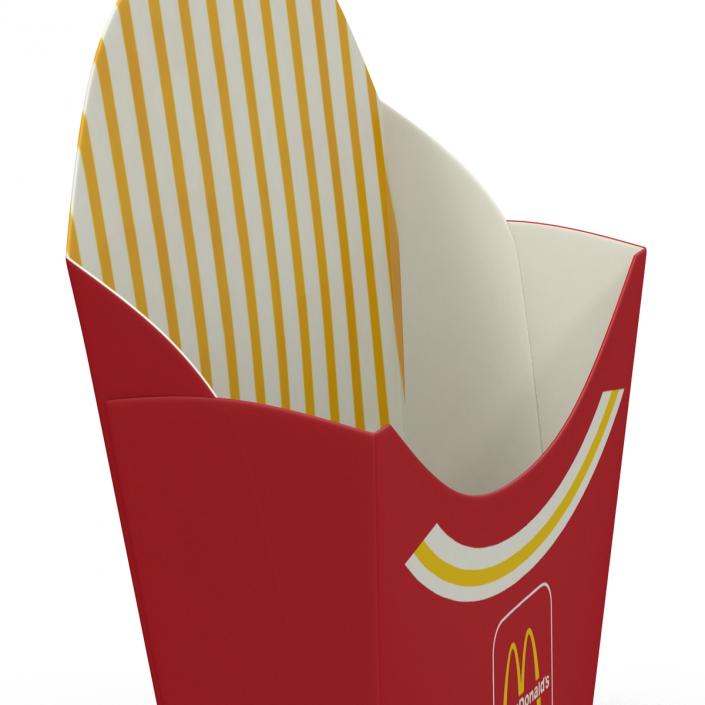 3D model Empty French Fry Box McDonalds