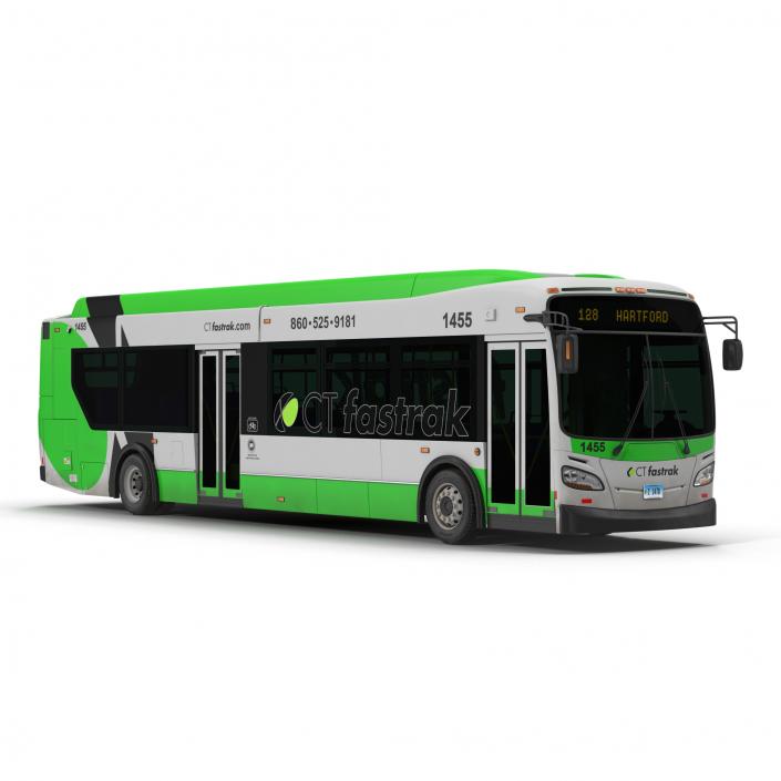 New Flyer Xcelsior XD40 Bus CTfastrak 3D